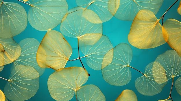 Photo silhouettes de feuilles de squelette