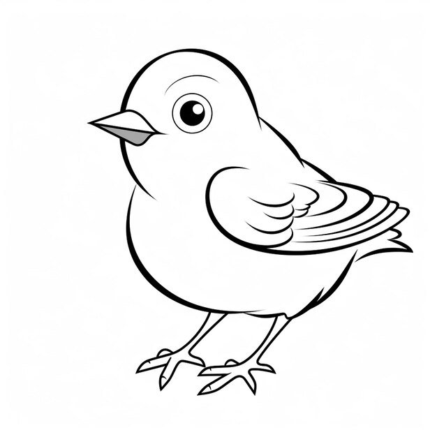 Un simple dessin animé d'oiseau mignon