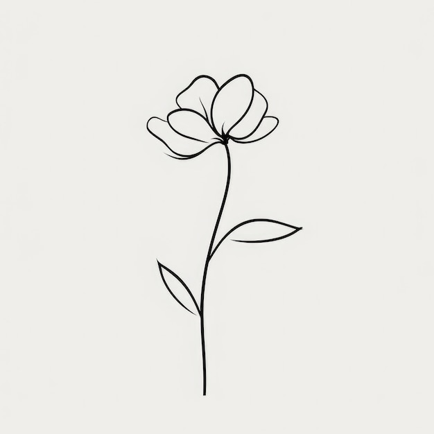 Photo une simple fleur d'art en ligne