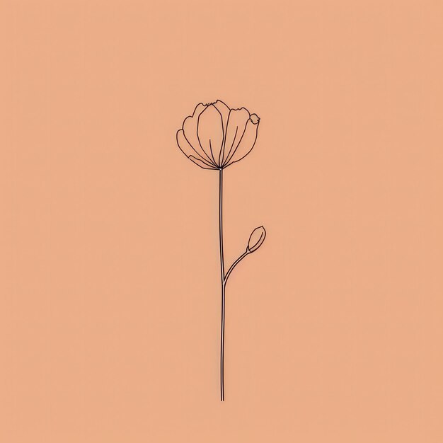 Photo une simple fleur d'art en ligne