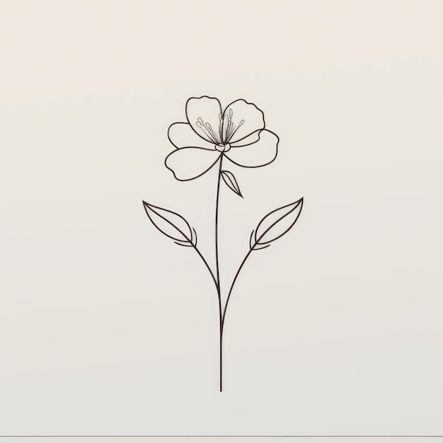 Photo une simple fleur d'art en ligne