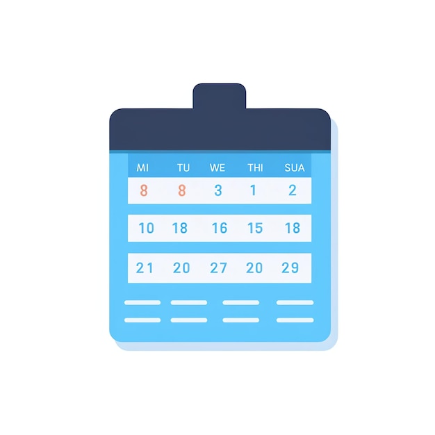 une simple icône minimaliste du calendrier