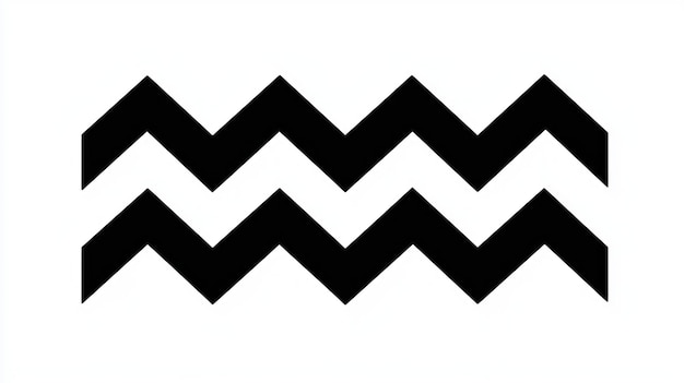 Une simple icône en zigzag en noir représentant un mouvement ou un processus dynamique