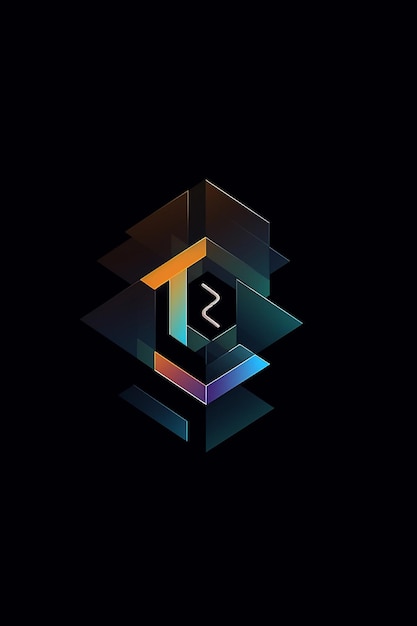 Photo un simple logo géométrique futuriste moderne pour une marque spatiale et technologique