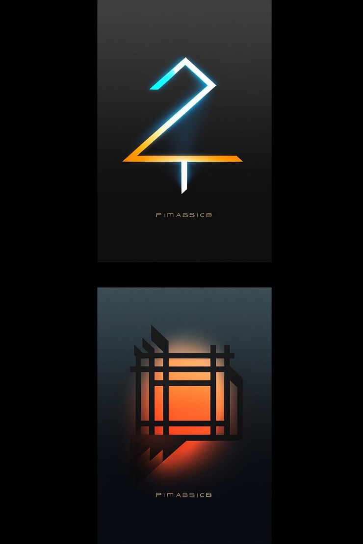 Photo un simple logo géométrique futuriste moderne pour une marque spatiale et technologique