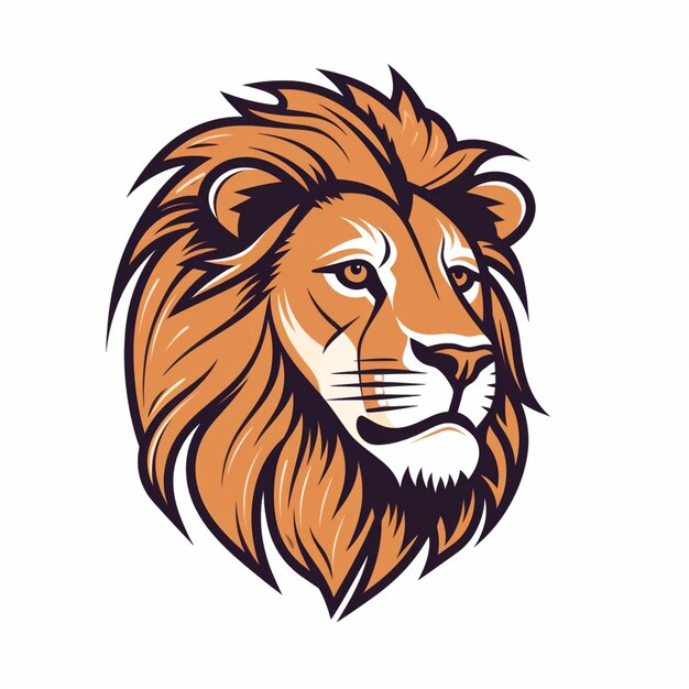 un simple logo d'un lion