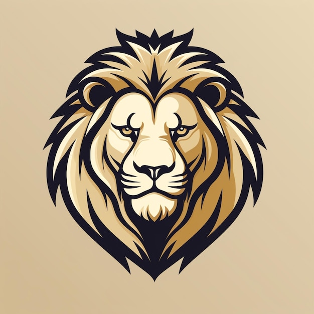 un simple logo d'un lion