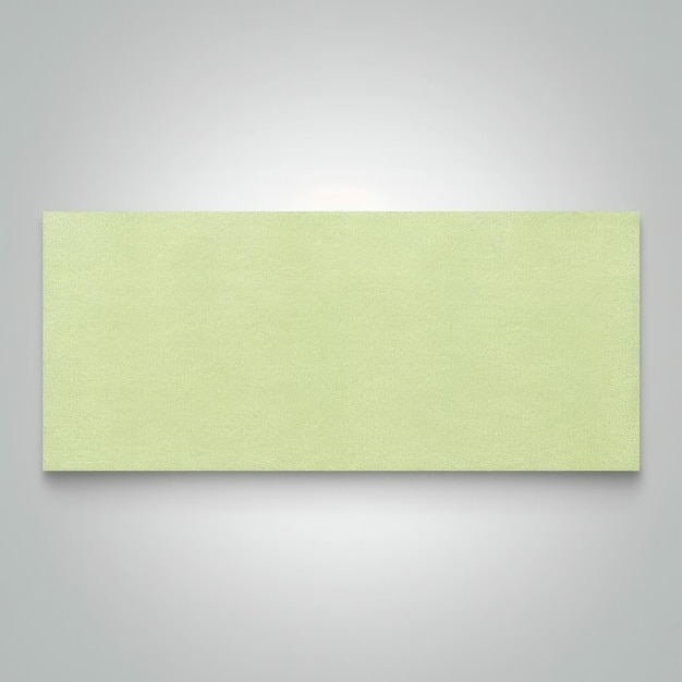 Photo une simple toile verte texturée sur un mur gris