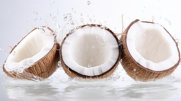 Simplicité arrière-plan rond à noix de coco