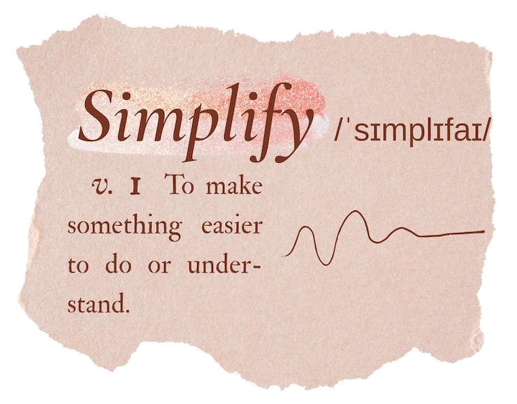 Photo simplifier le dictionnaire png mot autocollant typographie en rose esthétique fond transparent
