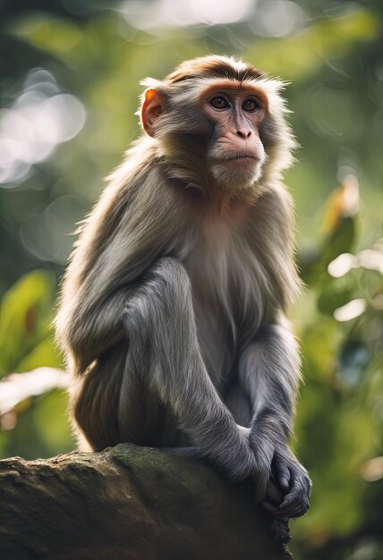 Un singe dans la forêt pour la Journée mondiale de la faune