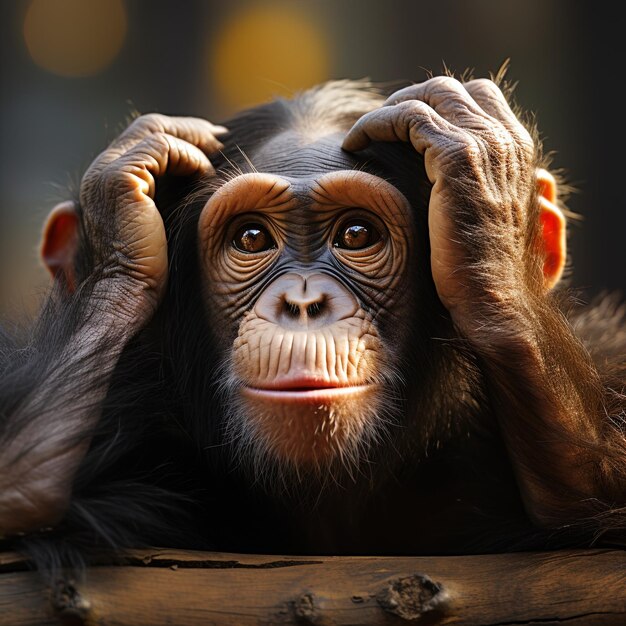 un singe avec un long nez regarde la caméra