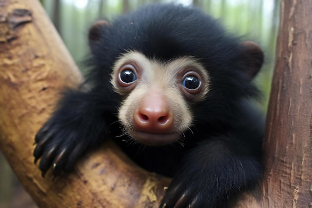 un singe avec un nez qui dit " singe " sur son nez.