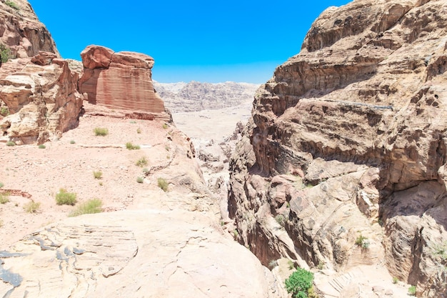 Le Siq le slotcanyon étroit