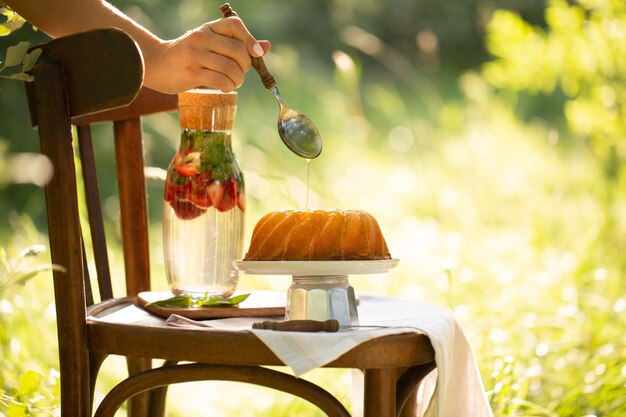 Le sirop coule pour le dessert