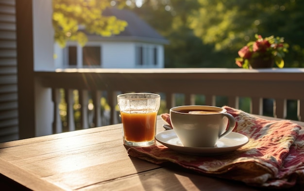 Siroter un thé dans la douce lumière du matin