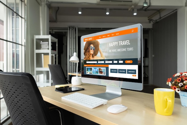 Site d'agence de voyage en ligne pour la recherche de mode et la planification de voyages