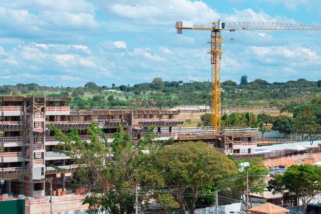 Photo site de construction de la ville en construction