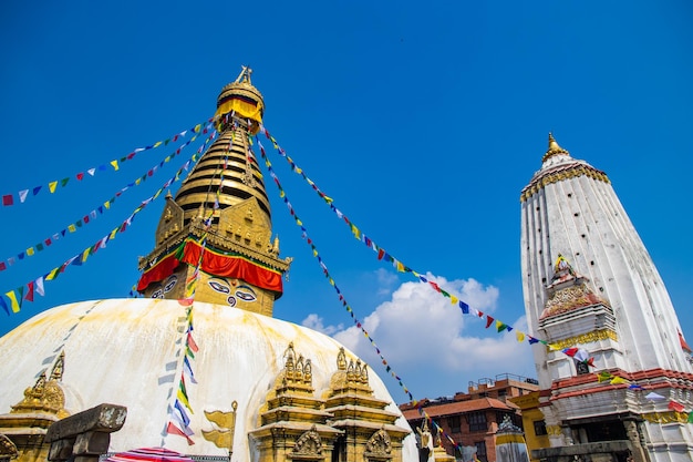 Site du patrimoine mondial de l'UNESCO Swayambhunath Monkey Temple des bouddhistes et des hindous à Katmandou au Népal