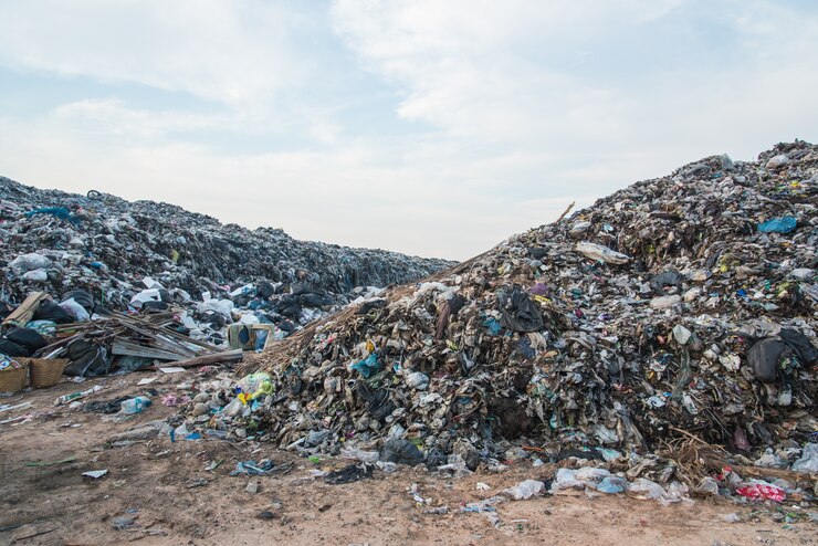 Photo site d&#39;enfouissement, déchets d&#39;enfouissement dans la ville de roied thaïlande