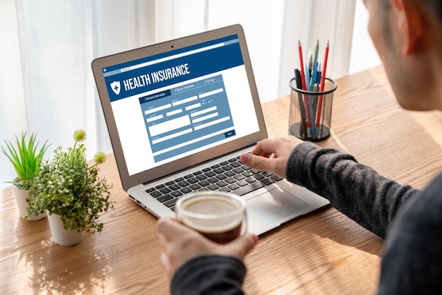 Site Web d'assurance maladie système d'enregistrement modish pour le remplissage facile du formulaire
