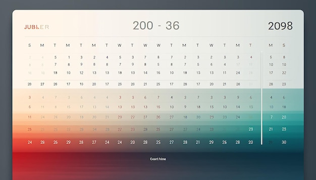 Photo un site web lié à un calendrier où les utilisateurs peuvent afficher des dates avec un design minimaliste