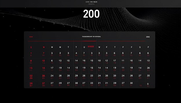 Photo un site web lié à un calendrier où les utilisateurs peuvent afficher des dates avec un design minimaliste