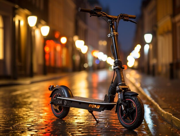 Skateboard électrique dans la rue