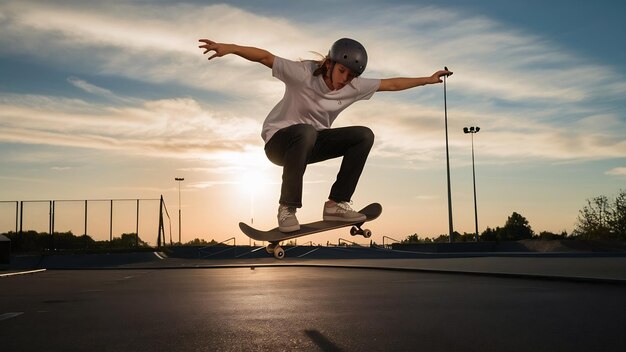 Photo le skateboard est un sport extrême de style libre.