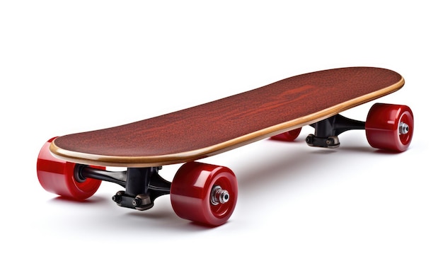 Photo skateboard sur fond blanc