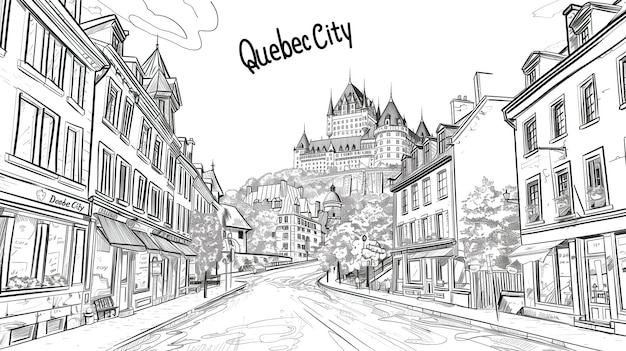 Sketch de la ville de Québec au Canada