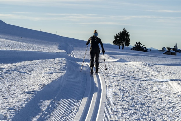 Ski nordique de fond dans les dolomites