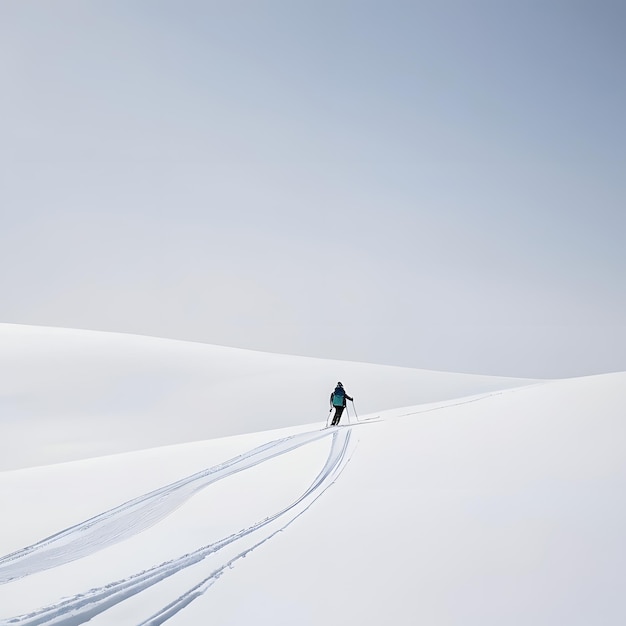 Photo skier masculin station de ski dans les montagnes ai généré