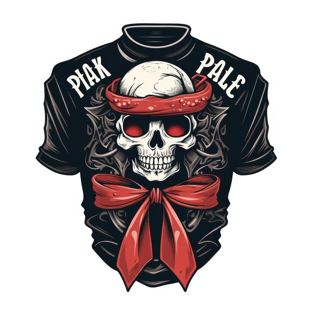 Photo skull punk rock logo design inspirationélément de conception pour logopostercardbenneremblemt shirt ai generative