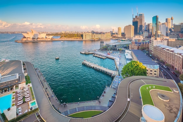 Skyline Du Centre-ville De Sydney En Australie En Vue De Dessus