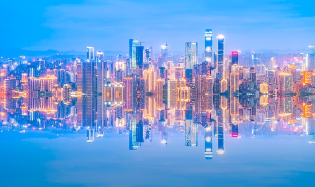 Skyline du paysage architectural urbain à Chongqing