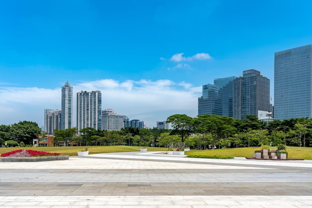 Skyline du paysage architectural urbain à Guangzhou