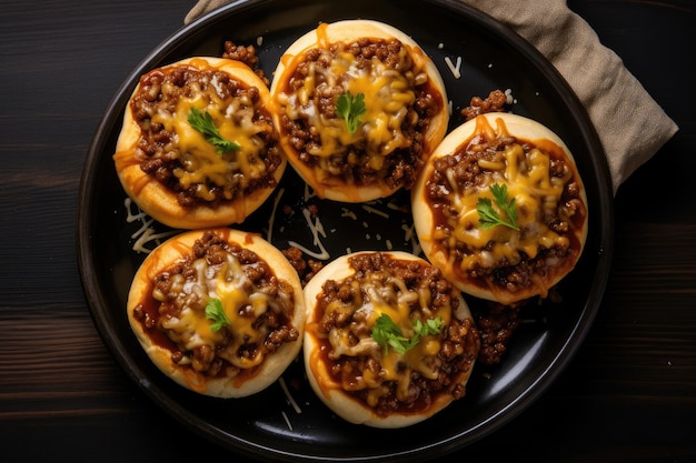 Sloppy joe cups avec boeuf haché oignon et fromage