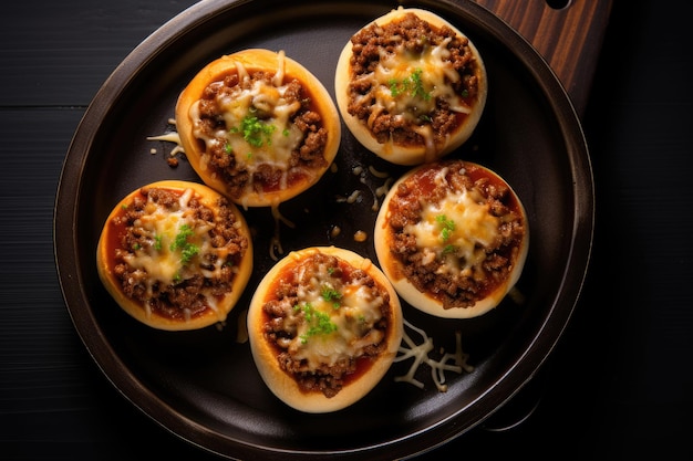 Sloppy joe cups avec boeuf haché oignon et fromage