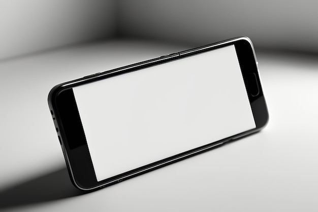 Photo smartphone avec écran blanc vide