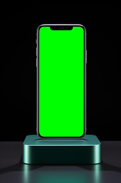 Smartphone à écran vert