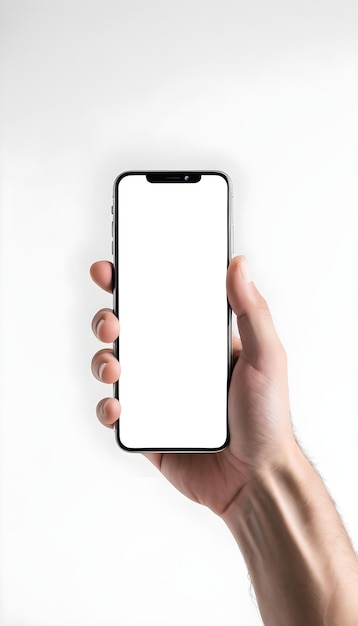 le smartphone est isolé en blanc