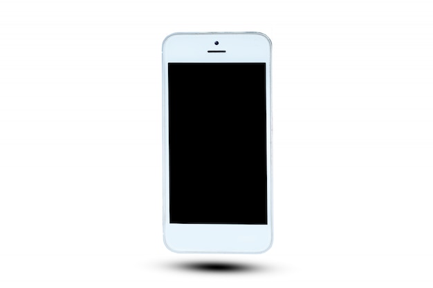 Photo smartphone sur fond blanc