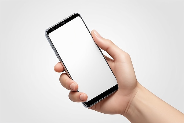 Smartphone sur un fond blanc