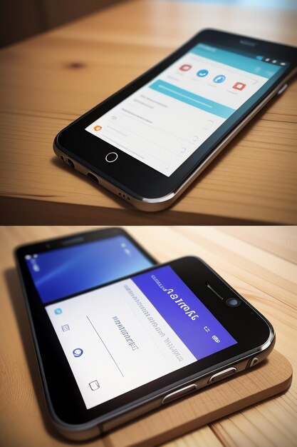 Photo smartphone modèle de produit de téléphone portable affichage publicitaire rendu modèle de fond de papier peint