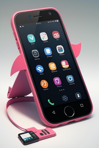 Smartphone modèle de produit de téléphone portable affichage publicitaire rendu modèle de fond de papier peint