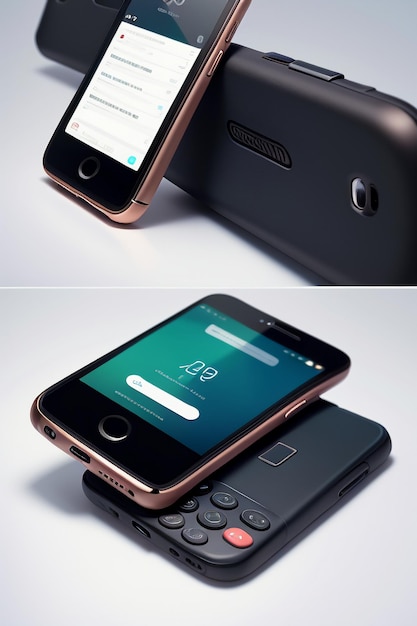 Smartphone modèle de produit de téléphone portable affichage publicitaire rendu modèle de fond de papier peint