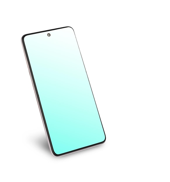 un smartphone moderne dans un boîtier noir avec un écran couleur un moyen de communication isolé
