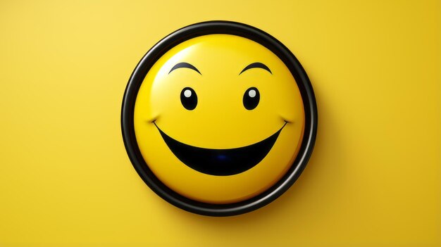 Un smiley jaune sur fond jaune