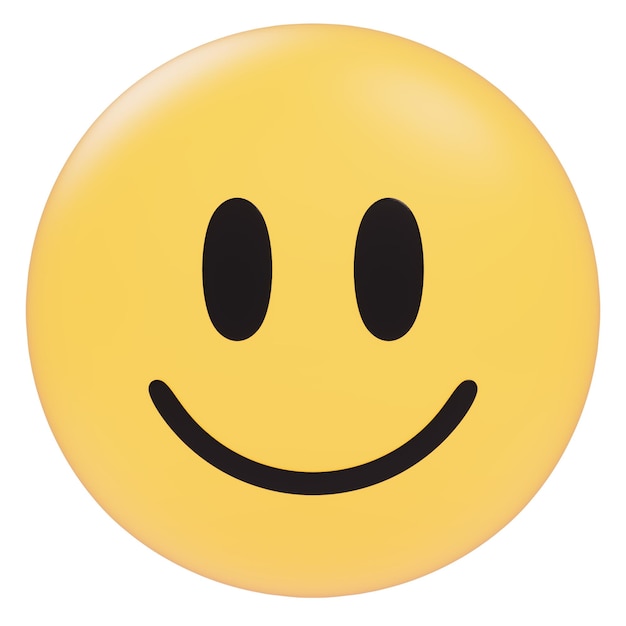 Un smiley jaune avec une ligne noire autour du milieu.